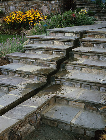 Stone steps and watercourse. Photo © Lee Anne White